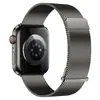 Adecuado para Apple Watch 11 correa de acero milanés de doble sección magnética simple correa de reloj Apple Ultra 2