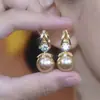 Brincos de Miçangas Luxuosos e Elegantes para Mulheres, Luxo Leve, High-End, Modernos, Elegantes, Versáteis, Brincos Estilo Francês