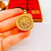 Transmisión en Vivo Explosiones Método Antiguo Diamante Giratorio Brújulas de Ocho Tesoros Colgante Collar para Mujer Giratorio Auspicioso Brújulas Cadena de Lana Joyería