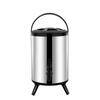 Cubo de Acero Inoxidable de Doble Capa para Té con Leche Cubo Aislante Comercial de Gran Capacidad para Agua Hirviendo Leche de Soya Jugo Café Bebida Cubo para Té de Hierbas