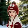 Chapéu de Inverno Infantil com Proteção para Orelhas, Aconchegante e Quente, à Prova de Vento, Gorro de Tricô Estilo Coreano para Bebês Meninos