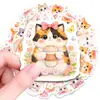 Nuevas pegatinas de acuarela de gatos lindos transfronterizas de 50 piezas, adorables calcomanías de gatitos de dibujos animados para equipaje, cuadernos y agendas
