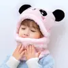 Gorro para niños, otoño e invierno, gorro con protección para las orejas para niños y niñas, bufanda de una pieza, bonito gorro de algodón con orejas de bebé, cálido y resistente al viento