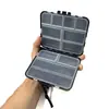 Caja de almacenamiento para accesorios de compartimento caja para accesorios de pesca caja de almacenamiento plegable de clasificación visual caja de almacenamiento para piezas de pesca con cordón