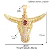 M62 Acessórios para joias DIY pingente de animal cabeça de vaca zircônia pingente pequeno