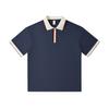 Polo de Algodón Piqué Pesado de 240g con Cuello de Color Contrastante, Manga Corta para Mujer, Hombro Caído, Estilo Universitario, Uniforme de Clase, Logo Personalizado