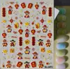 Pegatinas para Uñas Dios de la Fortuna de Año Nuevo En Stock 3D Creativas Festivas Pegatinas para Uñas en Relieve Dios de la Fortuna Modelo Sl