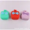 Bolsa de moedas quadrada de silicone com laço bolsa de cosméticos de silicone laço quadrado fábrica de presentes de silicone