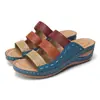 Sandalias de cuña casuales romanas caladas con tiras cruzadas y puntera abierta de talla grande 43 para mujer, Chanclas Cross-border Wish AliExpress 2023