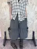 Pantalones Cortos de Trabajo Estilo Americano con Cordón, Pliegues y Bolsillos Grandes, Pierna Ancha para Hombres y Mujeres, Verano Directo de Fábrica