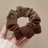 Scrunchies de Tecido Coreano Retro de Alta Qualidade para Outono e Inverno para Mulheres, Acessórios de Cabelo Versáteis de Estilo Preguiçoso para Rabo de Cavalo Baixo