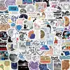 100 Peças de Adesivos Graffiti de Letras de Álbuns de Música Ts. Decoração à Prova d'Água DIY para Capa de Celular Caderno Atacado Transfronteiriço