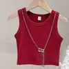 Conjunto de Chaleco y Shorts Estilo Coreano para Niñas, Modernos Shorts Ajustados de Cintura Alta con Diseño de Cordón, Nuevo Estilo de Moda Verano 2025