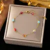 Pulsera de Acero de Titanio de Alta Calidad que no se decolora Lujo Ligero Versátil Estilo Ins Chapada en Oro de 18K Joyería de Mano Exquisita de Gama Alta