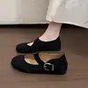 Sapatos Mary Jane Femininos Retro com Fivela Única 2026 Outono Fosco Solado Macio Fundo Plano Versátil para o Dia a Dia Birkenstock Sapatilhas Baixas