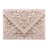 Lindo cartão de casamento com corte a laser, cartão de felicitações com envelope de renda estilo europeu, convite de casamento, cartão de felicitações de feriado, em estoque