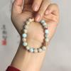 Accesorios para Mejores Amigos y Parejas, Pulsera Sencilla de Piedra Shoushan Verde para Hombres y Mujeres, Estilo Artístico, Joyería de Estilo Europeo y Americano