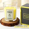 Vela perfumada de copo de vidro transparente minimalista transfronteiriça, fragrância duradoura, fragrância de copo de vidro, presente de casamento e aniversário