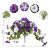 Flores Artificiales de Venta Caliente Transfronteriza, 7 Ramas, 12 Ramas de Enredaderas de Campanilla Artificiales, Flores Falsas de Flor Trompeta, Flores Artificiales de Seda Colgantes para Decoración del Hogar
