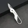 Navaja plegable de alta dureza Llavero Navaja plegable Colgante para mochila Cuchillo pequeño de alta dureza Desempaque Desmontaje Cuchillo pequeño portátil para exteriores