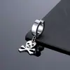 Brincos Falsos Punk Sem Furo de Aço Inoxidável Transfronteiriços Estilo Coreano Simples Acessórios de Orelha de Aço Titânio para Homens, Estilo Cool, Personalidade Europeia e Americana