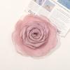 Nuevo hilo de seda flor multicapa borde quemado tela malla flor hilo flor diy hecho a mano todo a juego pasador accesorios para el cabello accesorios para la ropa venta al por mayor