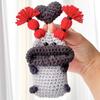 Bolsa para Llaves de Coche Lindo Dibujo Animado Hecho a Mano Lana Tejida Suministros para Coche Colgante Estuche Protector para Llaves Bolsa de Almacenamiento para Mujeres