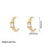 Aretes redondos irregulares de moda europea y americana de acero de titanio de alto sentido aretes de diamante verde simples Joker aretes transfronterizos al por mayor
