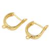 Cobre banhado a ouro 18K verdadeiro redondo em forma de D Ear Buckle 14K Gold Color Preservation Ear Ring DIY Handmade Earrings Pingente Jóias Acessórios