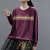 Suéter de Tricô Gola Redonda Feminino 2026 Outono Novo Estilo Coreano Solto Casual Jacquard Algodão Pulôver Suéter Simples MMHT
