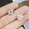 Serie Navideña de Copos de Nieve Caliente Mezclada Transfronteriza 20 Colgantes de Aleación para Pulsera Creativa DIY Llavero Accesorios