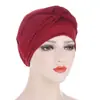 Amazon Sombrero Turbante Suave Trenzado Lateral Multicolor Gorro para Quimioterapia Nuevo Modelo Transfronterizo