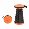 Taburete telescópico de color macarrón, taburete plegable portátil para exteriores con bolsa de almacenamiento, taburete de ocio para picnic en la playa