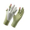 Guantes de seda de hielo de verano, transpirables, para exteriores, antideslizantes, con protección solar, antiultravioleta y pantalla táctil para mujer.