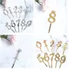 Decoración de Pastel Horneado Corona de Purpurina Grande y Pequeña Inserto Digital de Acrílico para Pastel Decoración de Postre de Cumpleaños