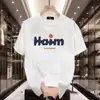 Camiseta de Verano de Manga Corta para Niños Nueva Marca de Moda de Verano Estilo Americano Camiseta Deportiva de Algodón Pesado Holgada de Media Manga