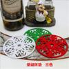 Posavasos navideños accesorios para el hogar posavasos de copo de nieve posavasos de fieltro posavasos no tejidos vacaciones de Navidad