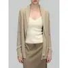 Cárdigan de punto de manga larga, estilo francés, de alta gama, para mujer, perfecto para la primavera, que ofrece un look relajado y a la moda con su textura suave y cómoda, ideal como prenda exterior o como un top elegante