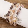 Joias Transfronteiriças Europeias e Americanas Pulseira Masculina Nicho Alto Nível Pulseira Multicamadas Pulseira de Contas de Vidro Boêmio