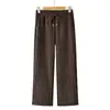 Jeans Mom Reto Estiloso Anos 50 Outono/Inverno 2026 Calças Casuais Femininas Roupas para Mulheres de Meia-Idade e Idosas Calças Largas de Perna Larga