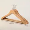 Perchas de Madera para Hotel, Versión Engrosada, Antideslizantes, que no Dejan Marca, Perchas de Madera Natural para Pantalones, Perchas Vintage de Madera Maciza para Ropa