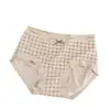 Otoño e invierno estampado de leopardo talla grande para mujer sexy algodón puro 2025 nuevo algodón perchado cintura media bragas triangulares para mujer sin costuras