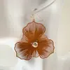 Aretes de Flor de Metal Coloridos Estilo Vacacional Dopamina Florales Transfronterizos Europeos y Americanos Yongge Jewelry Venta al por Mayor