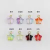 Colgante de pentagrama de material de vidrio, estilo de colgante único, pasador de bola de cuentas opcional, joyería de cuentas DIY, accesorios de estrella, piezas pequeñas