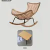 Mecedora, sillón reclinable, sofá perezoso de ratán para ocio, uso en balcón y hogar, sala de estar individual, exterior, moderna mecedora de ratán langosta