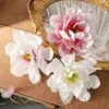 Cabezas de Flores de Magnolia Artificiales Grandes, Plantas Verdes al por Mayor, Manualidades para Decoración de Bodas, Flores Falsas Transfronterizas Estilo Ins