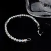 Pulseira Geométrica de Amor Zircônia Eletrogalvanizada a Ouro Real Ninho Doce Versátil Pulseira Elegante Luz Luxo Joias de Alta Qualidade para Mulheres