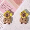 Acessórios Pequenos de Resina Capivara DIY Copo de Cola Creme Capa de Celular Ímã de Geladeira Buraco Material para Fivela de Sapato