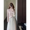 Suéter corto de punto suave, resistente y con lentejuelas estilo coreano para mujer, nuevo para otoño e invierno 26 H090305