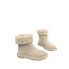 Botas de Nieve para Mujer Invierno 2025 Nuevas Retro Piel Genuina Impermeables Antideslizantes Cálidas Zapatos de Algodón Forro de Lana Planos Engrosados Botines Cortos
